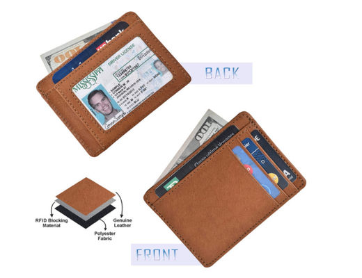 กระเป๋าสตางค์หนังกันน้ำ เคสใส่บัตร ขนาด 10 ซม. x 7 ซม. x 1.5 ซม. ผลิตมาอย่างสมบูรณ์แบบ เหมาะสำหรับการจัดระเบียบการ์ดและเงินสดอย่างปลอดภัย