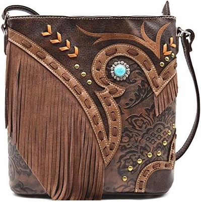 สไตล์แฟชั่น Western Cowgirl สไตล์หนัง FRIENGE crossbody กระเป๋าสะพายมือผู้หญิง กระเป๋าสตางค์ประเทศทุกวัน กระเป๋าไหล่