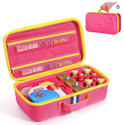 กล่องเก็บของแบบแข็ง เหมาะสำหรับชุดหนังสือ Little Tikes Story Dream Machine, กล่องเก็บของเดินทางแบบป้องกันขนาดใหญ่สำหรับชุดสะสมตัวละคร Storytime Audio Play Real for Littles, (เฉพาะกล่อง)
