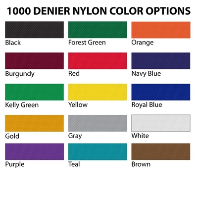 1000d ไนลอน พร้อมกระเป๋าธนาคารส่งส่งของหนัง - 22w X 18h X 7d - ทําตามสั่ง