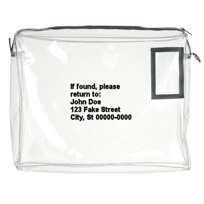 Custom Transparent VINYL WALET CLUTCH FILE BASE กระเป๋าขนส่ง 18W X 14H X 4D - Custom