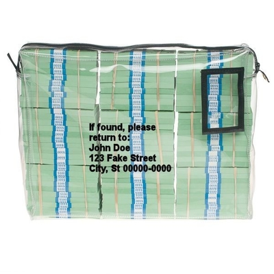 Custom Transparent VINYL WALET CLUTCH FILE BASE กระเป๋าขนส่ง 18W X 14H X 4D - Custom