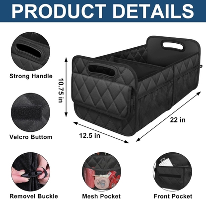 เครื่องจัดกระเป๋าสตางค์รถยนต์สําหรับ SUV เครื่องจัดรถยนต์และห้องเก็บของที่มีกระเป๋า 6 เครื่องสํารองรถยนต์สําหรับผู้หญิง / ผู้ชาย 50L กันน้ํา