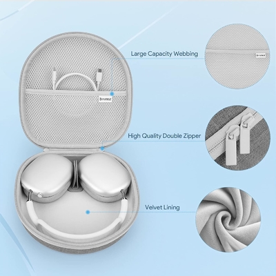 เคสสมาร์ทสําหรับ Apple AirPods Max รองรับโหมดหลับ, Hard Organizer กระเป๋าเก็บของเคลื่อนไหว