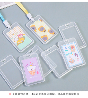 คาร์ดผู้ถือบัตรโปร่งใส คาร์ดทํางาน แลนยาร์ด แรซ คาร์ดชื่อ แท็ก แคมปัส คาร์ดนักเรียน รถบัสโรงเรียน คาร์ดผู้ถือบัตรการเข้าชม