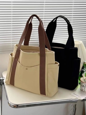 กระเป๋าผ้าใบ Tote ออกไปผ้าใบทั้งหมดในหนึ่งงาน ระดับการปรากฏตัวสูง การเดินทาง ความจุใหญ่นักศิลปะนักเรียนหนาเดียว