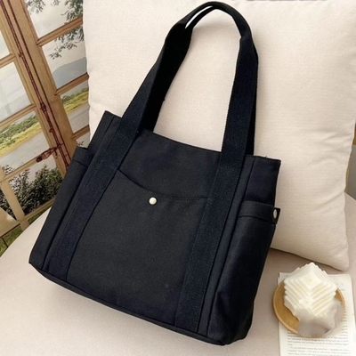 กระเป๋าผ้าใบ Tote ออกไปผ้าใบทั้งหมดในหนึ่งงาน ระดับการปรากฏตัวสูง การเดินทาง ความจุใหญ่นักศิลปะนักเรียนหนาเดียว