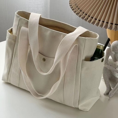 กระเป๋าผ้าใบ Tote ออกไปผ้าใบทั้งหมดในหนึ่งงาน ระดับการปรากฏตัวสูง การเดินทาง ความจุใหญ่นักศิลปะนักเรียนหนาเดียว