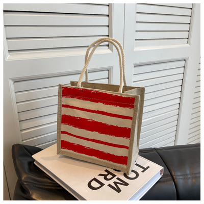 TOTE BAG CANVAS BAG CANVAS GIRL NEW Printed TOTE INS PORTABLE BENTO LUNCH BOX การทํางาน