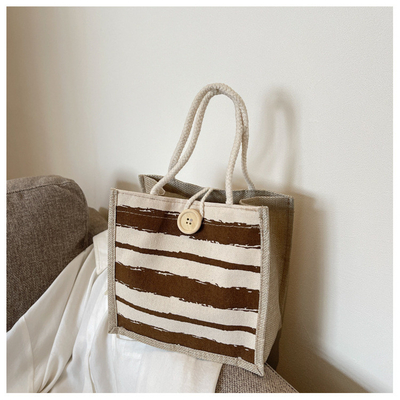 TOTE BAG CANVAS BAG CANVAS GIRL NEW Printed TOTE INS PORTABLE BENTO LUNCH BOX การทํางาน