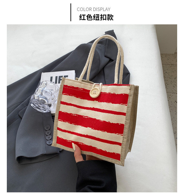 TOTE BAG CANVAS BAG CANVAS GIRL NEW Printed TOTE INS PORTABLE BENTO LUNCH BOX การทํางาน