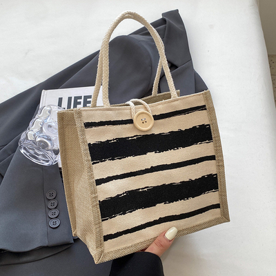 TOTE BAG CANVAS BAG CANVAS GIRL NEW Printed TOTE INS PORTABLE BENTO LUNCH BOX การทํางาน