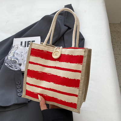 TOTE BAG CANVAS BAG CANVAS GIRL NEW Printed TOTE INS PORTABLE BENTO LUNCH BOX การทํางาน