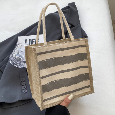 TOTE BAG CANVAS BAG CANVAS GIRL NEW Printed TOTE INS PORTABLE BENTO LUNCH BOX การทํางาน