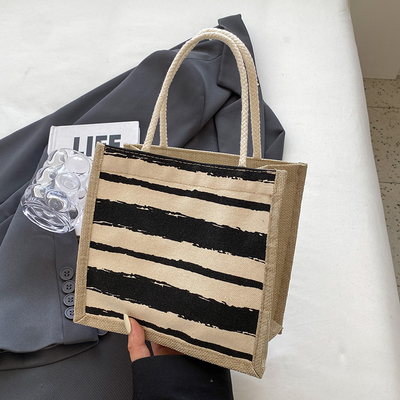 TOTE BAG CANVAS BAG CANVAS GIRL NEW Printed TOTE INS PORTABLE BENTO LUNCH BOX การทํางาน