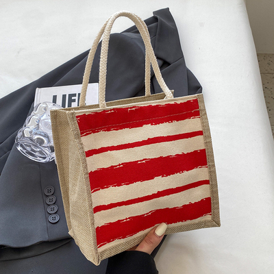 TOTE BAG CANVAS BAG CANVAS GIRL NEW Printed TOTE INS PORTABLE BENTO LUNCH BOX การทํางาน
