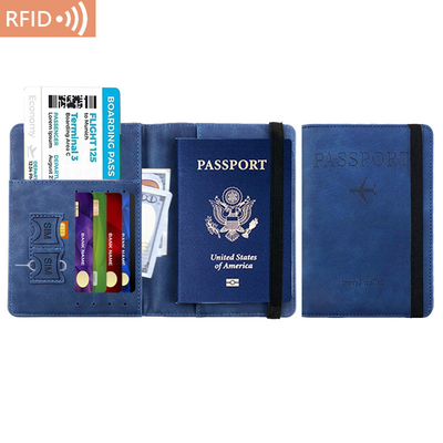 AMAZON PU LEATHER PASSPORT BAG RFID MULTI-FUNCTIONAL PASSPORT ผู้ถือหนังสือเดินทาง