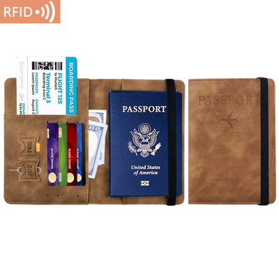 AMAZON PU LEATHER PASSPORT BAG RFID MULTI-FUNCTIONAL PASSPORT ผู้ถือหนังสือเดินทาง