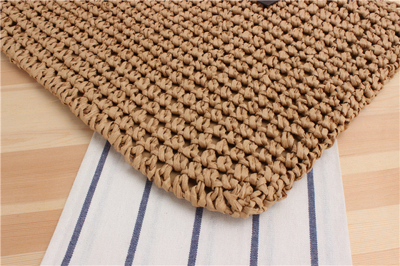 ผ่านชายแดน NEW LARGE Capacity Casual STRAW BAG JAPAN AND SOUTH KOREA กระเป๋าสะพายไหล่ กระเป๋าสะพายสีแข็ง กระเป๋าสะพายผ้ามือ