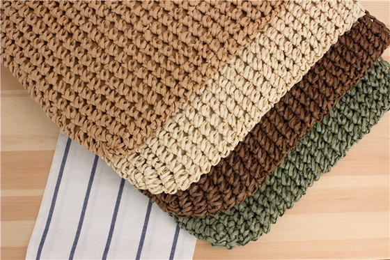 ผ่านชายแดน NEW LARGE Capacity Casual STRAW BAG JAPAN AND SOUTH KOREA กระเป๋าสะพายไหล่ กระเป๋าสะพายสีแข็ง กระเป๋าสะพายผ้ามือ