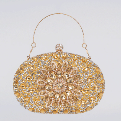 แอเมซอนเพชร-encrusted ดวงอาทิตย์อาหารเย็นกระเป๋าแฟชั่นของผู้หญิง อาหารเลี้ยง Clutch ทั้งหมด-คู่ชุด คืนกระเป๋า
