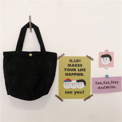 ARTSY CORDUROY BAG Casual PORTABLE MINI LADYES Clutch BAG VINTAGE ผ้ากระเป๋ากระเป๋าผ้ากระเป๋า