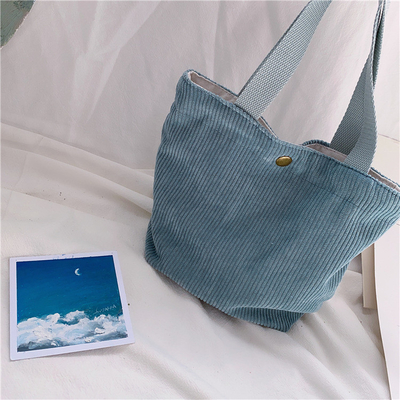 ARTSY CORDUROY BAG Casual PORTABLE MINI LADYES Clutch BAG VINTAGE ผ้ากระเป๋ากระเป๋าผ้ากระเป๋า