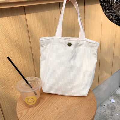 ARTSY CORDUROY BAG Casual PORTABLE MINI LADYES Clutch BAG VINTAGE ผ้ากระเป๋ากระเป๋าผ้ากระเป๋า