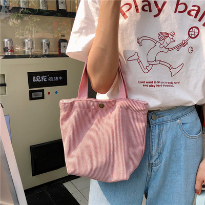 ARTSY CORDUROY BAG Casual PORTABLE MINI LADYES Clutch BAG VINTAGE ผ้ากระเป๋ากระเป๋าผ้ากระเป๋า
