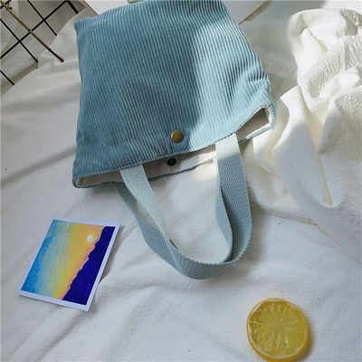 ARTSY CORDUROY BAG Casual PORTABLE MINI LADYES Clutch BAG VINTAGE ผ้ากระเป๋ากระเป๋าผ้ากระเป๋า