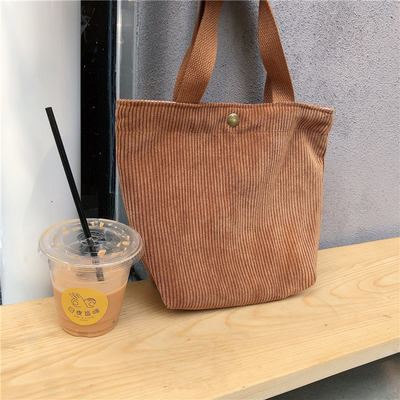 ARTSY CORDUROY BAG Casual PORTABLE MINI LADYES Clutch BAG VINTAGE ผ้ากระเป๋ากระเป๋าผ้ากระเป๋า