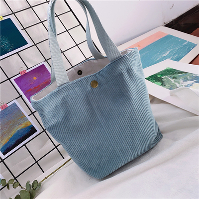 ARTSY CORDUROY BAG Casual PORTABLE MINI LADYES Clutch BAG VINTAGE ผ้ากระเป๋ากระเป๋าผ้ากระเป๋า