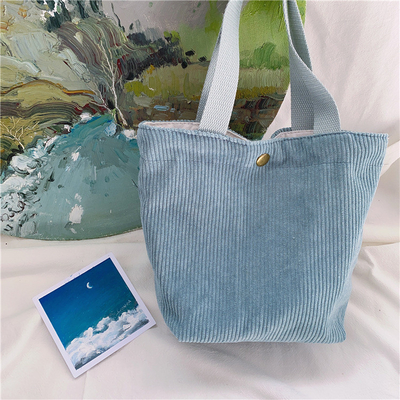 ARTSY CORDUROY BAG Casual PORTABLE MINI LADYES Clutch BAG VINTAGE ผ้ากระเป๋ากระเป๋าผ้ากระเป๋า