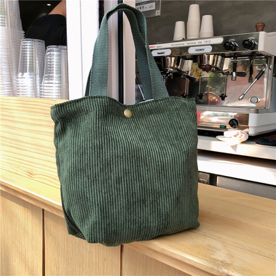 ARTSY CORDUROY BAG Casual PORTABLE MINI LADYES Clutch BAG VINTAGE ผ้ากระเป๋ากระเป๋าผ้ากระเป๋า