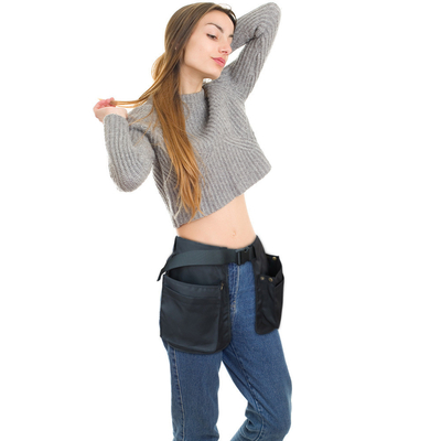 ภายนอกหลายประการหลายกระเป๋า ซิปเปอร์ FANNY PACK กีฬา แฟชั่น เข็มขัด แพรอน กระโปรงเข็มขัด