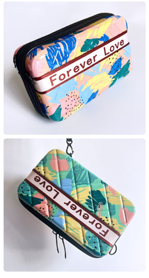 ASB+PC MATERIAL PORTABLE HARD SHELL MAKEUP BAG ONE SHOULDER PORTABLE STORAGE BAG WITH HAND GIFT BOX เทศกาลการประชุมประจําปี