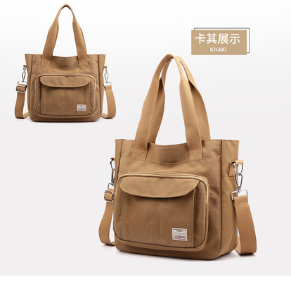2024 NEW ATMOSPHERIC MOMMY BAG ขนาดใหญ่ กระเป๋าสะพายมือมือกระเป๋าสะพายร่างกาย กระเป๋าสะพายผ้าไนลอน