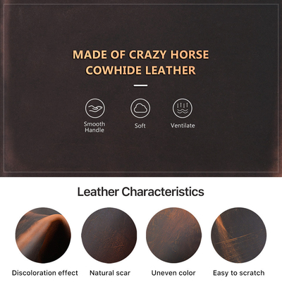 ผ่านชายแดน รีทโร หนังม้าบ้า กระเป๋าสตางค์ปากกามือ 2 ช่อง OVAL ZIPPER กระเป๋าสตางค์พกพา