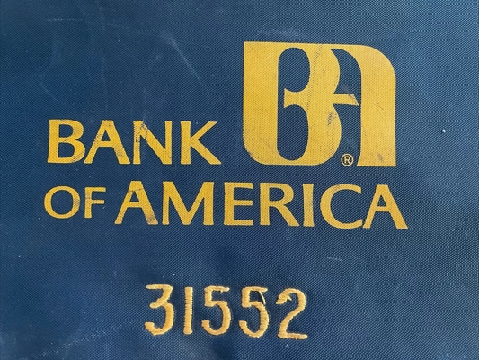 VINTAGE BANK OF AMERICA เงิน BAG LOCK BAG ID BAG BILL BAG เหรียญ BAG ธนาคาร LOCK BAG