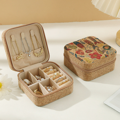กล่องเครื่องประดับ PREMIUM ORIGINAL CORK กล่องพกพา EARINGS วงแหวนคอ