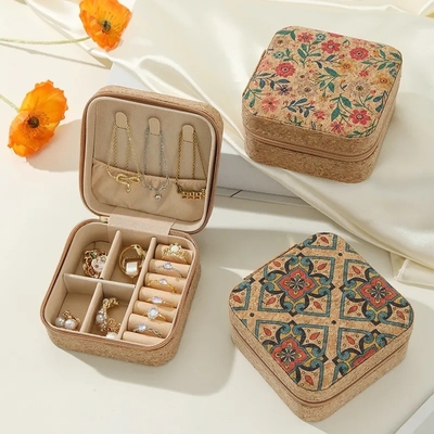 กล่องเครื่องประดับ PREMIUM ORIGINAL CORK กล่องพกพา EARINGS วงแหวนคอ