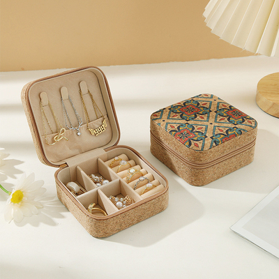 กล่องเครื่องประดับ PREMIUM ORIGINAL CORK กล่องพกพา EARINGS วงแหวนคอ