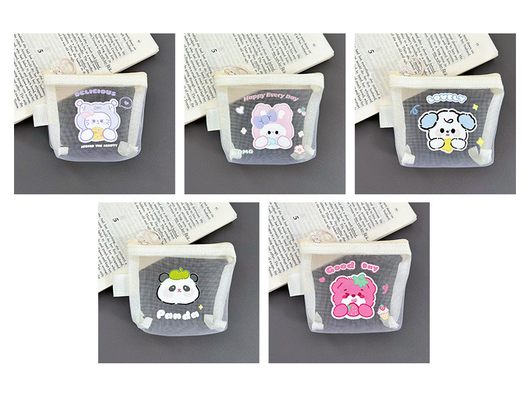 การ์ตูน NET เหรียญกระเป๋าสตางค์ Cute เปลี่ยนกระเป๋าเก็บกระเป๋าใส กระเป๋าสตางค์พกพา กระเป๋าใบแดง ซองกระเป๋าเก็บกระเป๋า