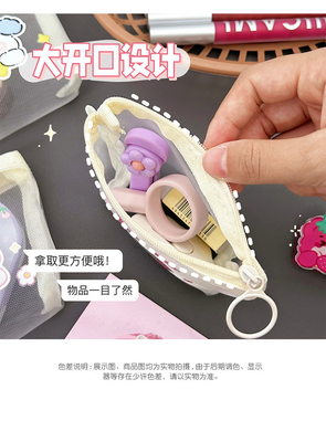 การ์ตูน NET เหรียญกระเป๋าสตางค์ Cute เปลี่ยนกระเป๋าเก็บกระเป๋าใส กระเป๋าสตางค์พกพา กระเป๋าใบแดง ซองกระเป๋าเก็บกระเป๋า