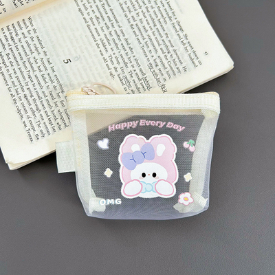 การ์ตูน NET เหรียญกระเป๋าสตางค์ Cute เปลี่ยนกระเป๋าเก็บกระเป๋าใส กระเป๋าสตางค์พกพา กระเป๋าใบแดง ซองกระเป๋าเก็บกระเป๋า