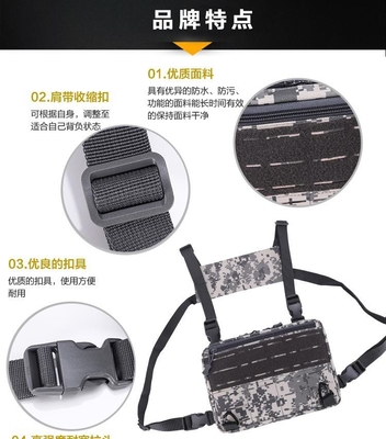 NEW TACTICAL chest bag FUNCTION VEST VEST BAG 3 ประสงค์ มอเตอร์ไซเคิลคลุมตัว กระเป๋าเดินทางผู้ชาย