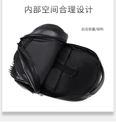 3D PU LEATHER SKULL Backpack - Backpacks steam punk rivet บุคคลภาพ กระเป๋าเดินทาง