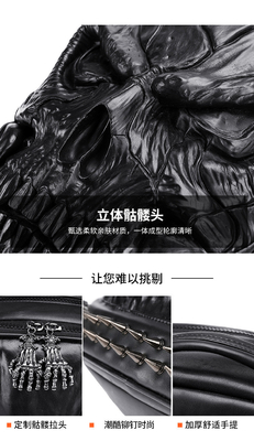 3D PU LEATHER SKULL Backpack - Backpacks steam punk rivet บุคคลภาพ กระเป๋าเดินทาง