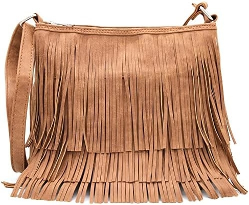 สไตล์แฟชั่น Western Cowgirl สไตล์หนัง FRIENGE crossbody กระเป๋าสะพายมือผู้หญิง กระเป๋าสตางค์ประเทศทุกวัน กระเป๋าไหล่