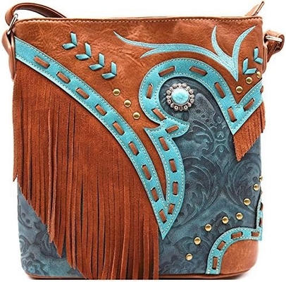 สไตล์แฟชั่น Western Cowgirl สไตล์หนัง FRIENGE crossbody กระเป๋าสะพายมือผู้หญิง กระเป๋าสตางค์ประเทศทุกวัน กระเป๋าไหล่